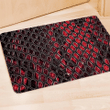 Red Snakeskin print Door Mat