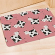 Pink Cow Pattern Print Door Mat
