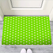 Green And White Polka Dot Door Mat