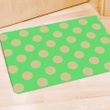 Pale Green Polka Dot Door Mat