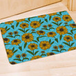 Blue Zigzag Sunflower Door Mat