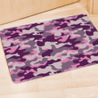 Pink Camouflage Print Door Mat