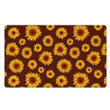 Brown Sunflower Door Mat