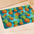 Blue Tropical Hawaiian Pineapple Print Door Mat
