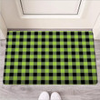 Green Plaid Door Mat