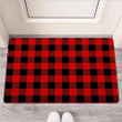 Red Plaid Door Mat