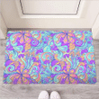 Holographic Floral Psychedelic Door Mat
