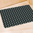 Black Tiny Polka Dot Door Mat