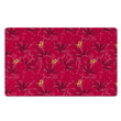 Exotic Hibiscus Flower Hawaiian Print Door Mat