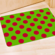 Green And Red Polka Dot Door Mat