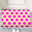 Cream And Pink Polka Dot Door Mat
