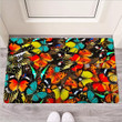 Abstract Colorful Butterfly Print Door Mat