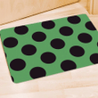 Green And Black Polka Dot Door Mat