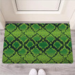 Green Snakeskin print Door Mat