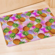 Purple Neon Pineapple Hawaiian Print Door Mat