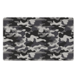 Grey Camouflage Print Door Mat