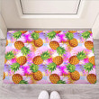 Purple Neon Pineapple Hawaiian Print Door Mat