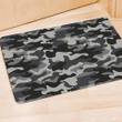 Grey Camouflage Print Door Mat