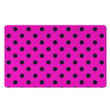 Pink And Black Polka Dot Door Mat