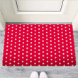 Red Tiny Polka Dot Door Mat