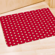 Red Tiny Polka Dot Door Mat