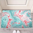 Mixed Red and Turquoise Marble Door Mat