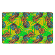 Neon Pineapple Hawaiian Print Door Mat