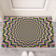 Psychedelic Blue Optical illusion Door Mat