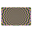 Psychedelic Blue Optical illusion Door Mat