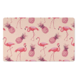 Pineapple Flamingo Print Door Mat