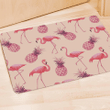 Pineapple Flamingo Print Door Mat