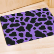 Black And Purple Cow Print Door Mat