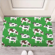 Cow In Green Grass Print Door Mat