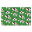 Cow In Green Grass Print Door Mat