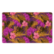 Hibiscus Watercolor Flower Hawaiian Print Door Mat