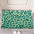 Green Cheetah Door Mat