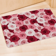 Red And Pink Rose Floral Door Mat