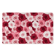 Red And Pink Rose Floral Door Mat