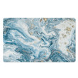Golden Powder Blue Marble Door Mat
