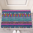 Multicolor Native Aztec Trippy Striped Door Mat