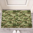 Military Green Camo Print Door Mat