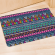 Multicolor Native Aztec Trippy Striped Door Mat