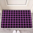 Purple Plaid Door Mat