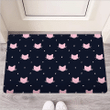 Cute Cat Polka Dot Print Door Mat