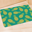 Green Pineapple Print Door Mat