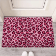 Pink Leopard Print Door Mat