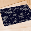 Black Palm Tree Hawaiian Print Door Mat