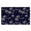 Black Palm Tree Hawaiian Print Door Mat