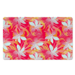 Red And Orange Hibiscus Hawaiian Print Door Mat