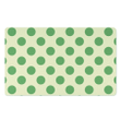 Cream And Emerald Polka Dot Door Mat